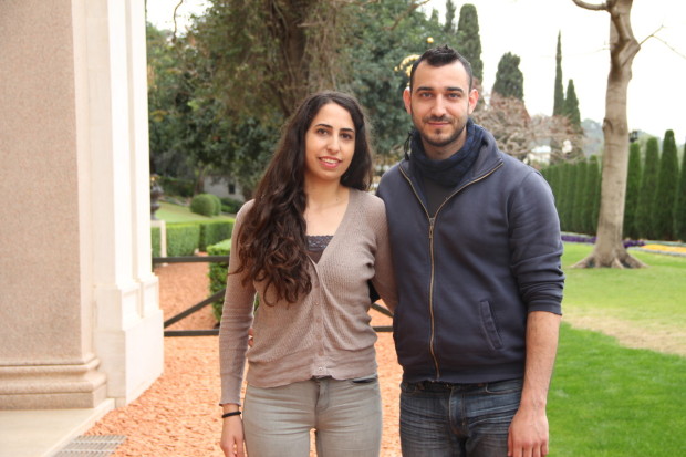 Feras Anteer and Rabaa Swaid in Haifa.
