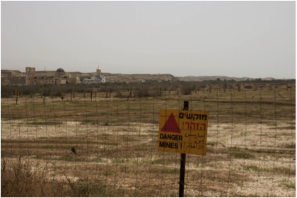 Minefield along the Jordan River in the West Bank. The Land/Saman Malik.