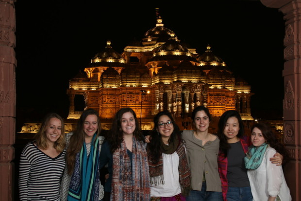 India Yatra reporters at Akshardham.  Photo courtesy of BAPS.