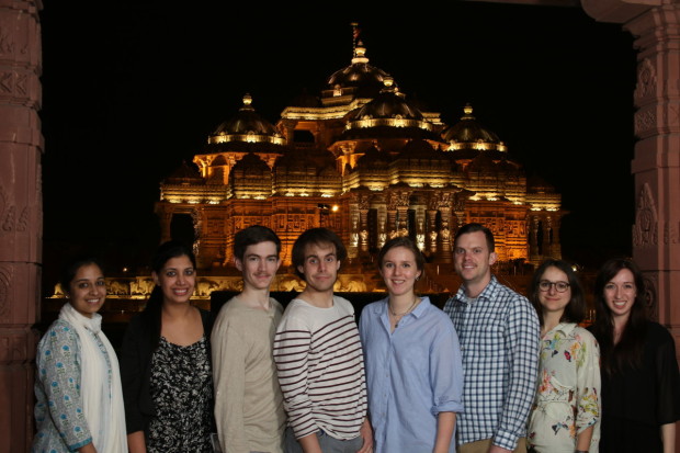India Yatra reporters at Akshardham.  Photo courtesy of BAPS.