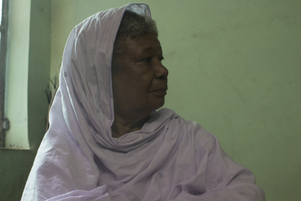 Rumanaben Sidi is called grandmother by those in Ahmedabad’s Sidi community. As one of the oldest members of the community, she is often asked to help settle disputes. Photo by Darcy Coulter.