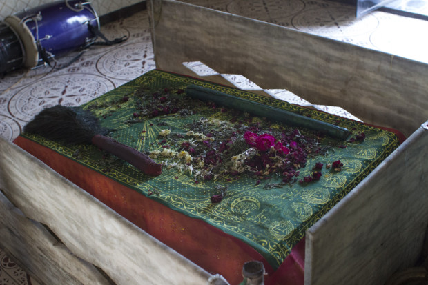 There is a shrine in the center of the community, where they venerate the saint Bava Gor. Photo by Darcy Coulter.