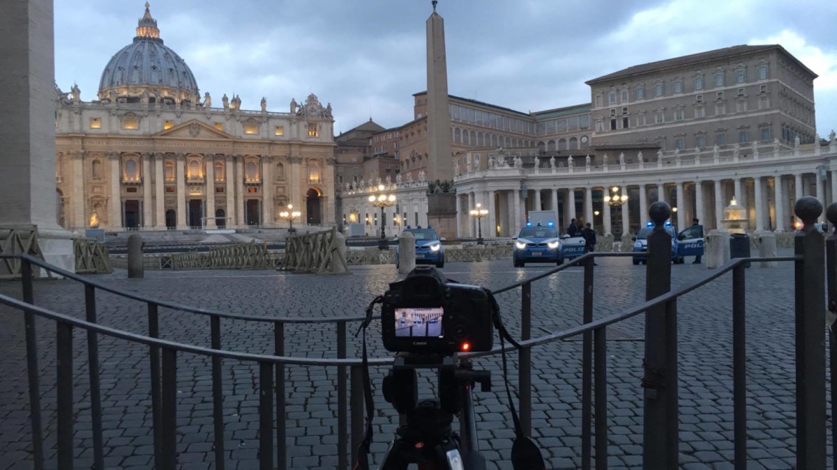 Fahmo and Sarah's camera in Vatican City at dawn.