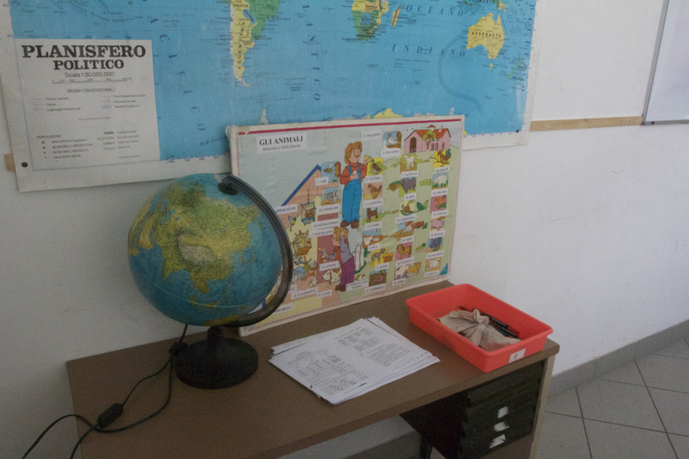 Students who study inside the Catholic institution use the same supplies as those who study in secular schools.