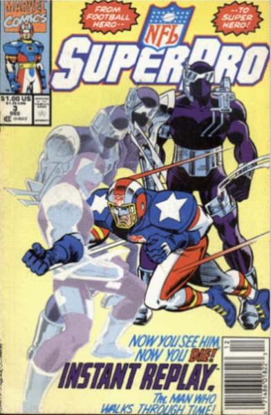 NFL SuperPro #3 comic books for sale 
