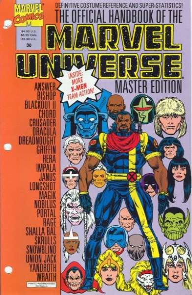 Official Handbook of the Marvel Universe #30 comic books for sale 