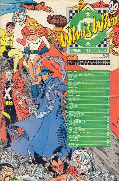 Who's Who Update '87 #4 comic books for sale 