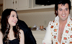 Miranda Cosgrove and Elvis Impersonator