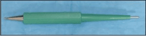 Manual Miltex punch device used in FUE