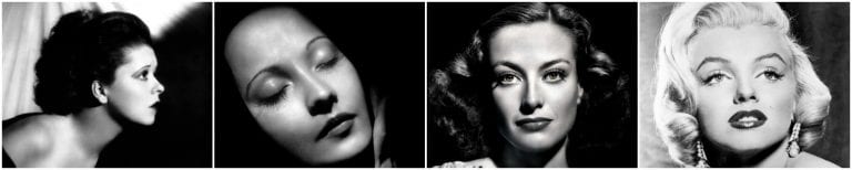 Eyebrow shapes from the 1920s to the 1950s were generally thin and dramatic.