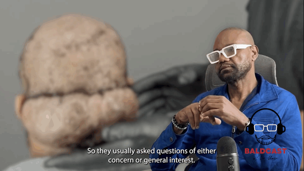 Adrian and Dr. Sanusi Umar discuss his negative feelings about his Acne Keloidalis Nuchae (AKN) lesion on The Baldcast. They’ve realized that Adrian’s inner voice is where all his negative self-talk comes from.
