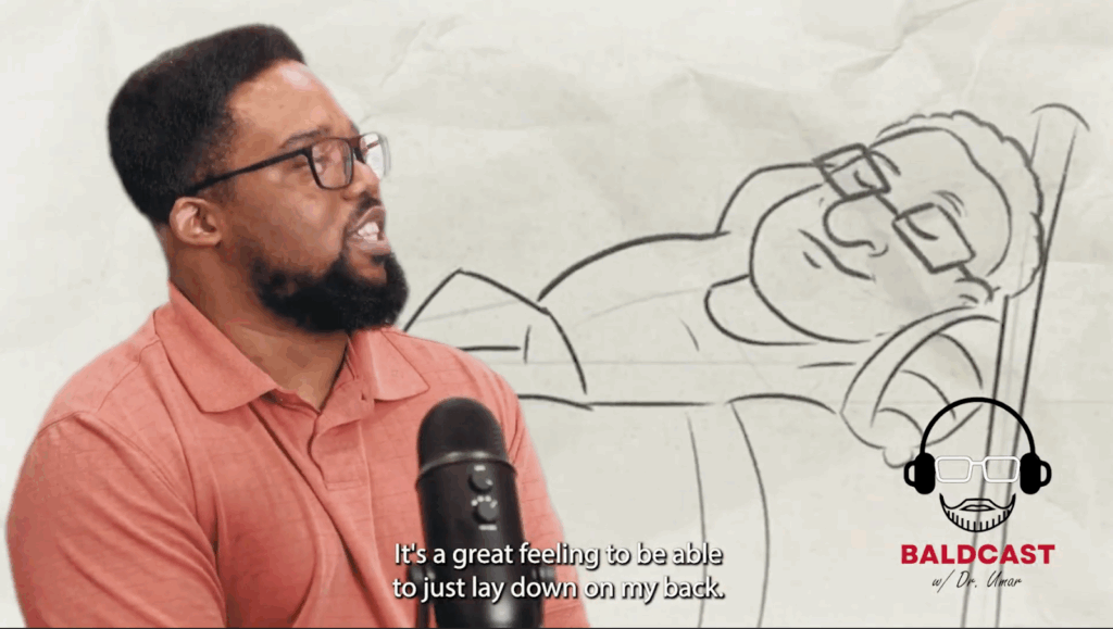 Adrian shares how being able to lie comfortably on his back has completely changed his lifestyle. He is now well-rested and ready to face the day.