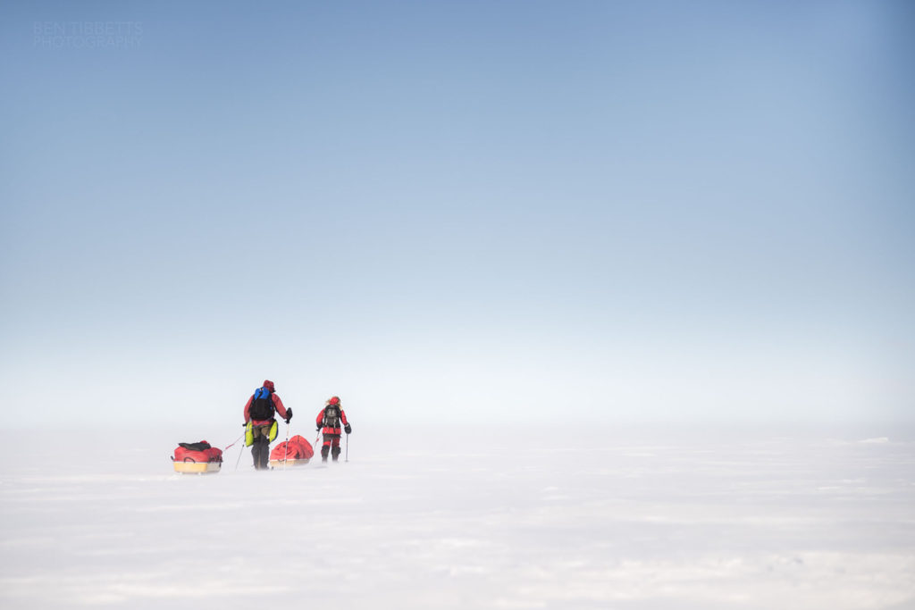 Manhauling in Antarctica
