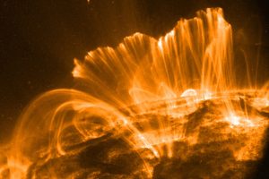 Solar flares – like this one captured by a NASA satellite orbiting the Sun – eject huge amounts of radiation. Image: NASA via Wikicommons