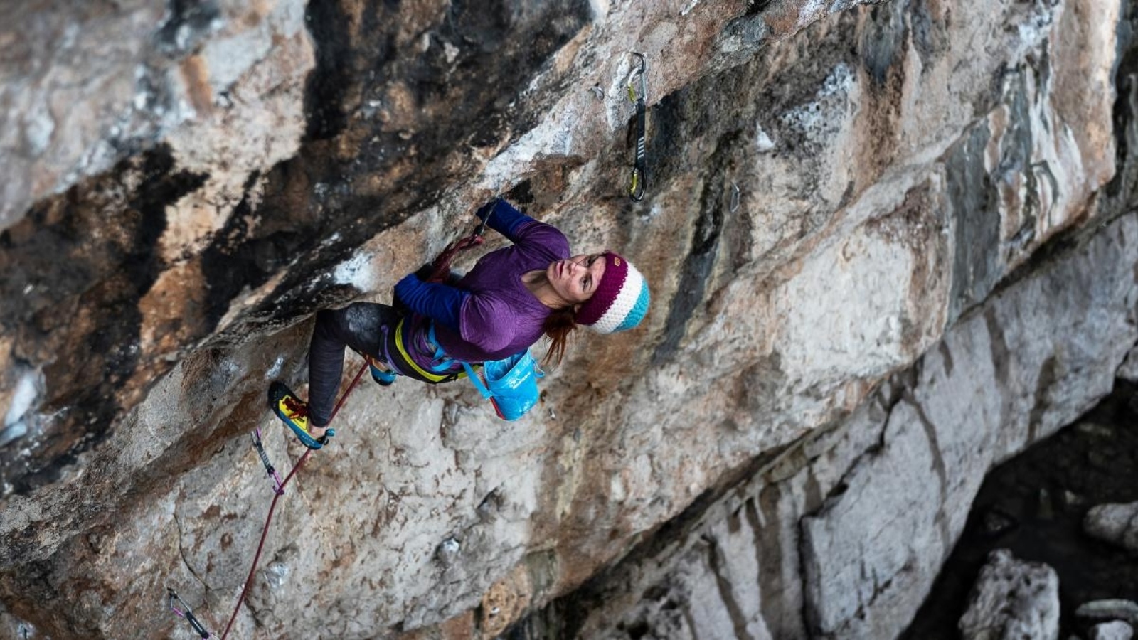 Twyford on the third ascent of The Big Bang 9a Photo Marc Langley