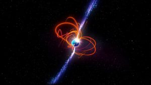 Artist's impression of an ultra-long period magnetar.