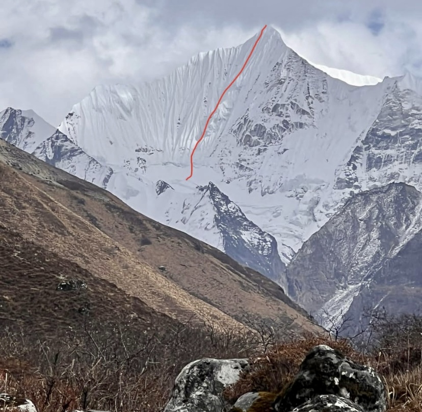 "Cold Therapy" on the north face of Ganchenpo.