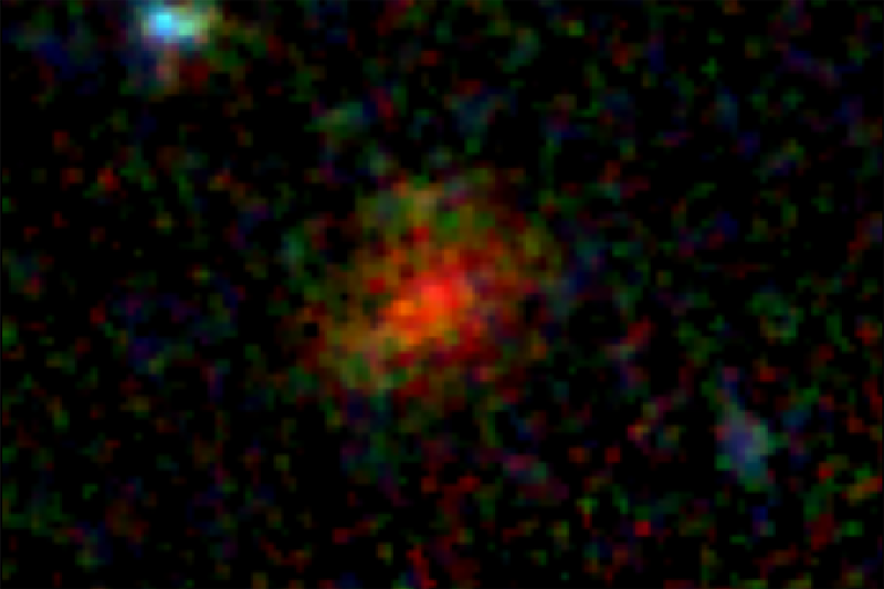 A blurry red blob: Galaxy AzTECC71 from the James Webb Space Telescope