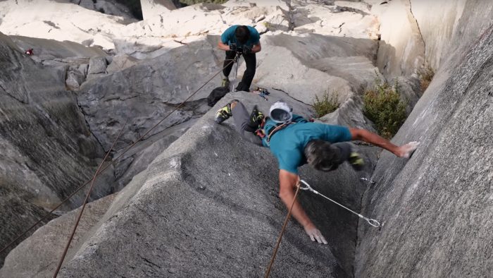 Jordan Cannon and Mark Hudon climbing.