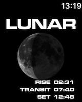 Screen lunar watch screen