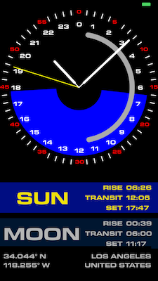 Screen solunar app screen
