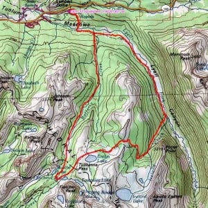 Tuolumne Vogelsang Lyell Canyon trail map
