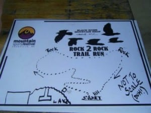 Rock2Rock Trail Run Course Map
