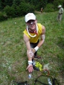 Garett protected from the sun