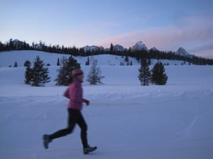 Tetons winter running