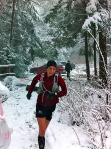 Ellie Greenwood hitting Chuckanut Ridge.
