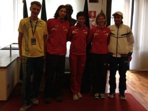 Jonas Buud, Michael Wardian, Marja Vrajic, Meghan Arbogast, and Giorgio Calcaterra