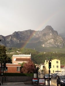 Rainbow over the Dolomites