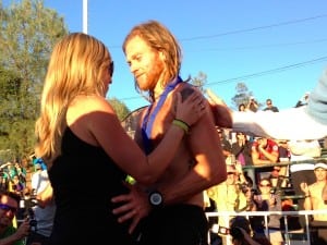 Timothy Olson - 2012 Western States 100 - Finish with Krista