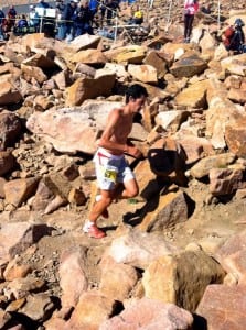 Kilian Jornet ascending 2012 Pikes Peak Marathon