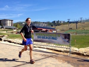 Lizzy Hawker - 2012 Run Rabbit Run 100 finish