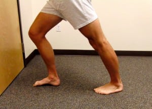 wall stretch ankle straight