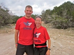 Jonathan Silk and the author on Sunday's sunrise run.