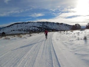 Winter running - SAD - groomed trail