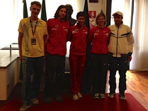Jonas Buud, Michael Wardian, Marja Vrajic, Meghan Arbogast, and Giorgio Calcaterra