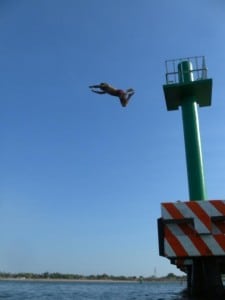 Tyler pier jumping
