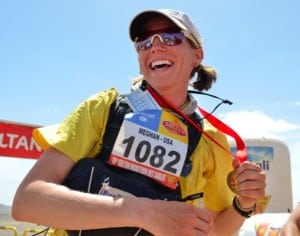 2013 Marathon des Sables - Meghan Hicks - finish line win
