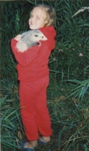 Jodee Adams-Moore and possum