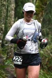 Olga enjoying a run at the 2006 Chuckanut 50k.
