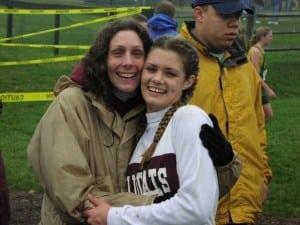 Emily Harrison - High School XC with mom