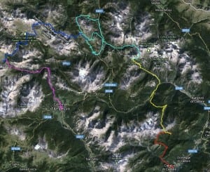 Best of Dolomites route map
