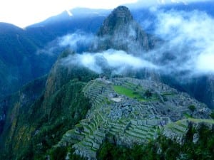Machu Picchu at dawn - trail running