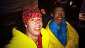 Nick and Ono together late in the race-Photo Tor des Geants