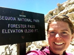 Heather Anderson - Forester Pass - PCT high point