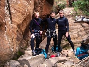 Buzz Burrell - Ryan McDermott - Jared Campbell - entrance to Heaps