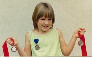 Sally McRae and her medals